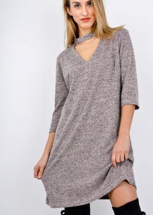 Miękka sukienka z dekoltem V
